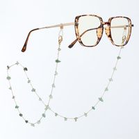 Foreign Trade Natural Stone Mask Chain Halter Eyeglasses Chain Turquoise Mask Rope Lanyard Pendant Chain Necklace Crystal Chain main image 3