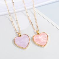 European Cross-border Sold Jewelry Acetate Love Necklace Simple Ins Style All-match Love Pendant Clavicle Chain Female Necklace main image 1