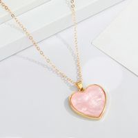 European Cross-border Sold Jewelry Acetate Love Necklace Simple Ins Style All-match Love Pendant Clavicle Chain Female Necklace main image 3