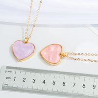 European Cross-border Sold Jewelry Acetate Love Necklace Simple Ins Style All-match Love Pendant Clavicle Chain Female Necklace main image 4