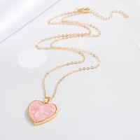 European Cross-border Sold Jewelry Acetate Love Necklace Simple Ins Style All-match Love Pendant Clavicle Chain Female Necklace main image 5