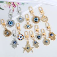 Creative Devil's Eye Keychain Blue Eyes Key Ring Handbag Pendant Oil Dripping Eyes Door Latch Cross-border Sold Jewelry main image 1