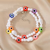 Bohemian Color Devil's Eye Rice Bead Necklace Eyes Clavicle Chain Female main image 5