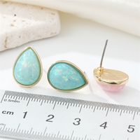 Pendientes De Resina Redondos Sencillos Bohemios De Estilo Bohemio Con Aros Geométricos De Ópalo Para Mujer main image 6