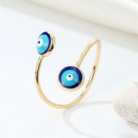Ornament Trend Vintage Dripping Oil Color Devil's Eye Ring Turkish Eye Europe And America Cross Border main image 3