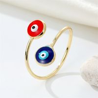 Ornament Trend Vintage Dripping Oil Color Devil's Eye Ring Turkish Eye Europe And America Cross Border main image 4