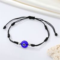 Europe And America Cross Border Ornament Retro Simple Blue Devil's Eye Black Rope Bracelet Hand-woven Drawstring Bracelet main image 3