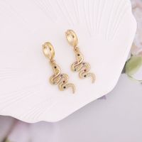 Retro Snake Plating Stainless Steel No Inlaid 18K Gold Plated Earrings main image 4