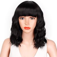 Short Curly Hair Chemical Fiber Full Bangs Wigs Headgear main image 3