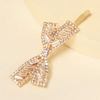 European And American Creative Zircon Hairpins Side Clip Fashion Bow Hairpin main image 1