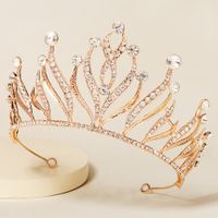 Hot Selling Creative Wedding Crown Carnival Party Dress Up Headwear Simple Dignified Rhinestone Bridal Crown main image 1