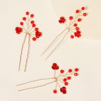 New Headwearhair Fork Accessories Fashion Personality Red Rose Hairpin main image 3
