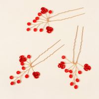 New Headwearhair Fork Accessories Fashion Personality Red Rose Hairpin main image 4