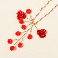 New Headwearhair Fork Accessories Fashion Personality Red Rose Hairpin main image 5