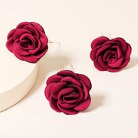 Hot Japanese And Korean Hair Accessories Mori Style Artificial Flower Bridal Headdress Exquisite Beautiful Rose U-shaped Hair Pin main image 1