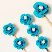 Korean New Style Pearl Hairpin Retro Rose Flower Bangs Side Clip Hairpin main image 4