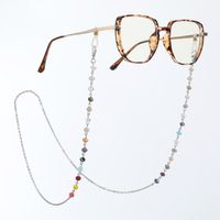 Commerce Extérieur Coloré Masque De Perles Chaîne Halter Lunettes Chaîne Simple Masque Corde Lanière Pendentif Chaîne Collier En Cristal Chaîne main image 3