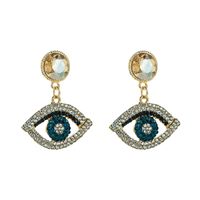 European And American Style Exaggerated Alloy Diamond-studded Eye Earrings Female main image 8