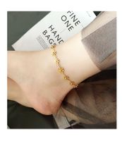 Korean Simple Sexy Titanium Steel Daisy Anklet Plated 18k Wholesale main image 6