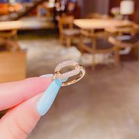 Korean Version Of Micro-inlaid Super Dimmer Zircon Opening Adjustable Korean Fashion Ring main image 4