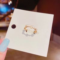 Korean Version Of Micro-inlaid Zircon Opal Opening Adjustable Korean Fashion Ring main image 3
