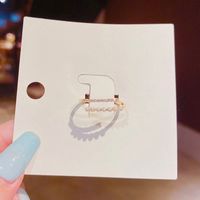Long-lasting Color Retention Korean Micro-inlaid Zircon Pearl Opening Adjustable Fashion Ring main image 5