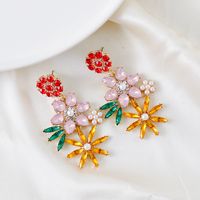 New Creative Retro Bohemian Earrings Exaggerated Personality Diamond Earrings main image 5