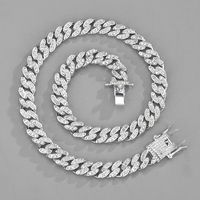 Hip-hop Alloy Full Of Diamonds Cuban Chain Anklet Necklace Wholesale main image 5