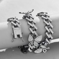 2021 New Butterfly Accessories Cuban Link Chain 15mm Geometric Hip Hop Bracelet Anklet Necklace Trendy Fashion Decorations main image 4
