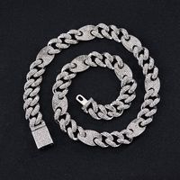 European And American Foreign Ornament Pig Nose Rap Hip Hop Popular Accessories 15mm Cuban Link Chain Necklace Wholesale main image 2