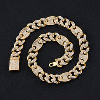 European And American Foreign Ornament Pig Nose Rap Hip Hop Popular Accessories 15mm Cuban Link Chain Necklace Wholesale main image 3