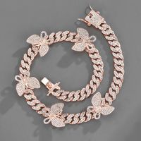 New Butterfly Accessories Thick Necklace Bracelet Wholesale main image 3