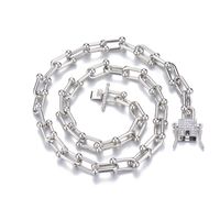 European And American 9mm U-shaped Buckle Necklace Horseshoe Chain Bracelet main image 3