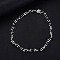 European And American 9mm U-shaped Buckle Necklace Horseshoe Chain Bracelet main image 4