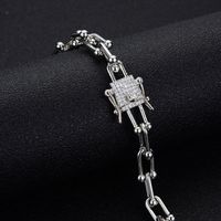 European And American 9mm U-shaped Buckle Necklace Horseshoe Chain Bracelet main image 1