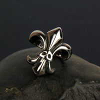 Men's Fashion Titanium Steel Retro Geometric Ring sku image 1