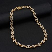 Large Pig Nose 12mm Hip Hop Cuban Chain Alloy Necklace Wholesale main image 5