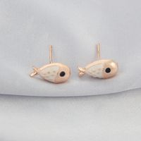 925 Silver Nail Korean Style Ins Simple Stud Earrings Set Spot Fashion Candy Fish Creative Cute Earrings Female main image 5