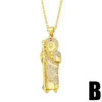 New European And American Ins Trendy Religious Christian Virgin Mary Men And Women Zircon Pendant Necklace Nkz61 main image 4