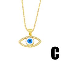 European And American Personalized Minimalist Creative Geometric Hollow Love Five-pointed Star Devil's Eye Necklace Sweater Chain Female Nkz60 main image 5