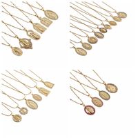 Retro Copper Zircon Variety Of Cross Maria Pendant Necklace Wholesale main image 1