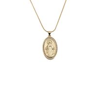 Europäische Und Amerikanische Kupfer-zirkon-kreuz-halskette Mit Der Jungfrau Maria main image 5