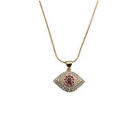 Europe And America Copper Zircon Eyes Pendants Necklaces Wholesale Jewelry main image 3
