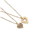 European And American Copper Zircon Valentine's Day Heart Pendant Necklace main image 1
