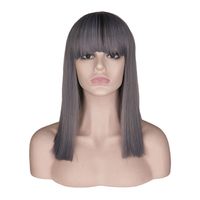 Fashion Short Wavy Head Shoulder-to-shoulder Hair Gradient Color Wig main image 6