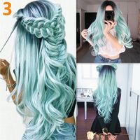 Foreign Trade Cross-border E-commerce Wig European And American Long Hair Chemical Fiber Gradient Granny Grey Rose Net High-end Supply main image 3