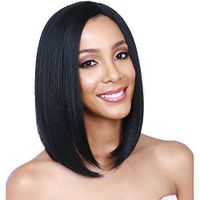 Fashion Women's Wigs Black Short Straight Hair Chemical Fiber Hair Wigs main image 2