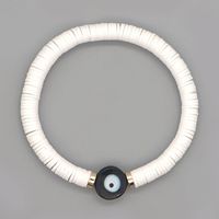 Personality Niche Design Tila Glass Rice Bead Black And White Demon Eye Set Small Bracelet sku image 1