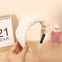 Fabric Fold Plush Headband Korean Simple Solid Color Headband Hair Accessories sku image 5