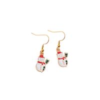 European And American New Fashion Christmas Dripping Santa Claus Earrings Jewelry Wholesale sku image 2